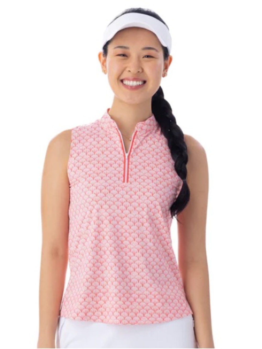 NEW Belyn Key Luna Sleeveless Shelly Print Golf Top Tennis Athleisure Activewear